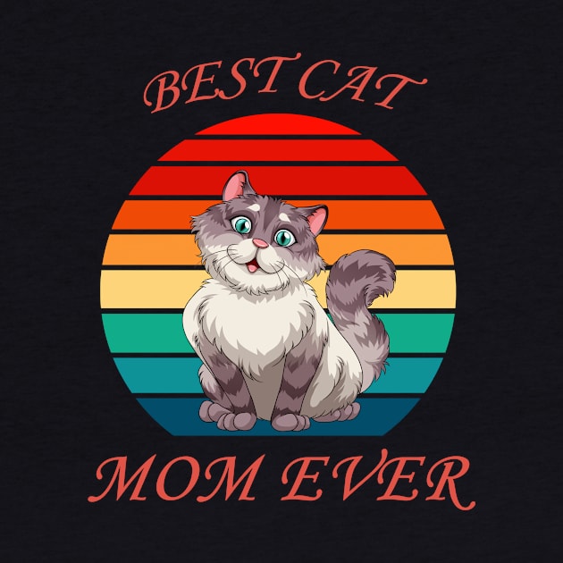 Vintage Best Cat Mom Ever Cat Mama Mother Gift for Women by Trendy_Designs